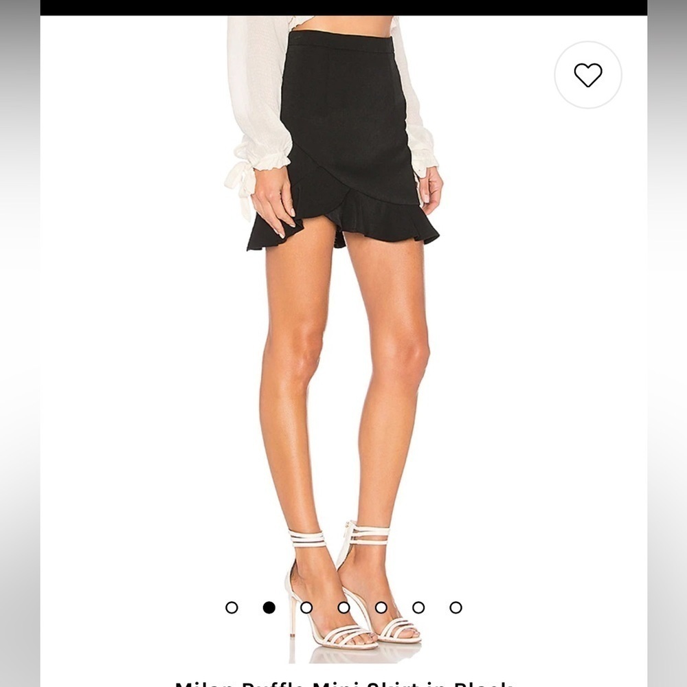 NWT Superdown Milan Ruffle Mini Skirt in Black - S - Picture 3 of 6